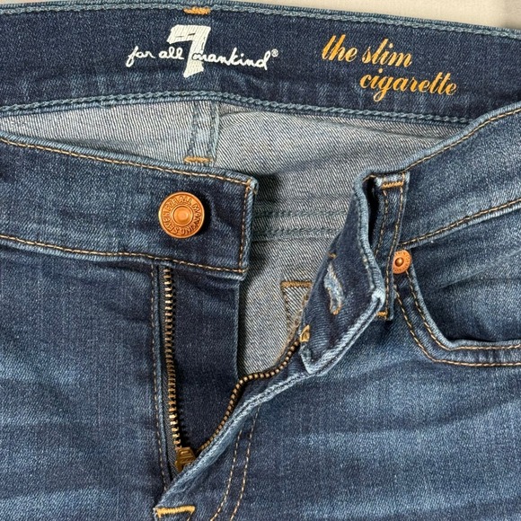 7 For All Mankind Mens The Slim Cigarette Blue Medium Wash Jeans 27 AU0351273A - Picture 5 of 11